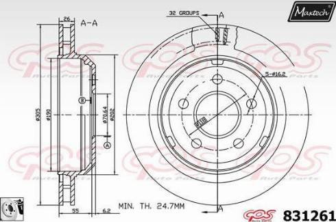 Maxtech 831261.0080 - Kočioni disk www.molydon.hr