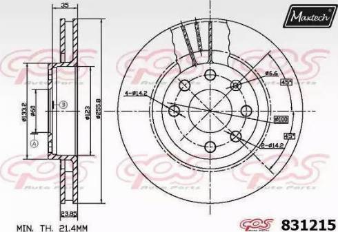 Maxtech 831215.6060 - Kočioni disk www.molydon.hr