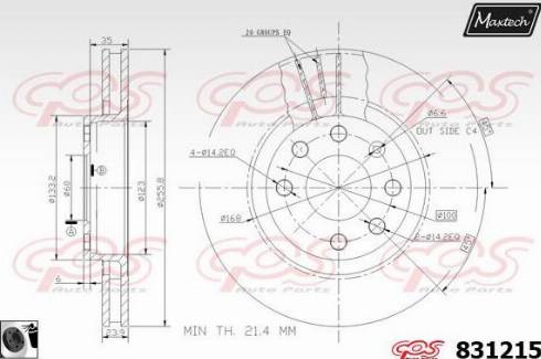 Maxtech 831215.0060 - Kočioni disk www.molydon.hr