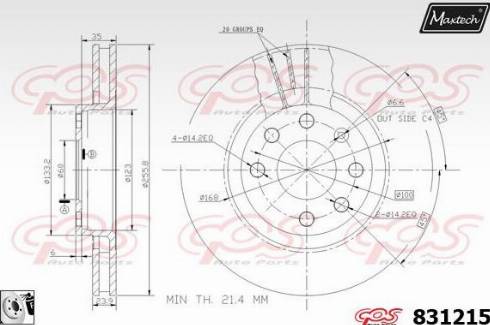 Maxtech 831215.0080 - Kočioni disk www.molydon.hr