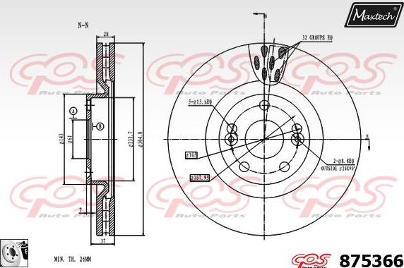 Maxtech 831215 - Kočioni disk www.molydon.hr