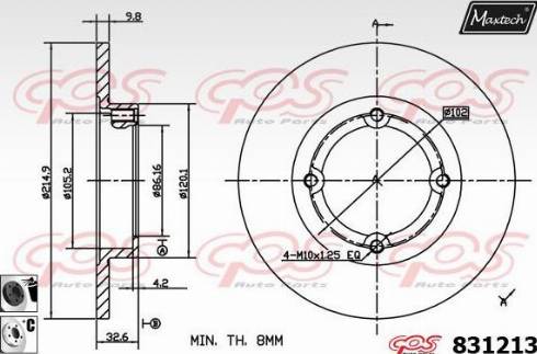 Maxtech 831213.6060 - Kočioni disk www.molydon.hr