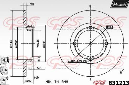 Maxtech 831213.6880 - Kočioni disk www.molydon.hr