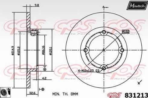 Maxtech 831213.0060 - Kočioni disk www.molydon.hr