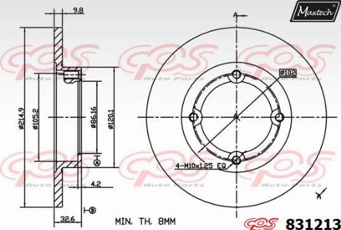 Maxtech 831213.0000 - Kočioni disk www.molydon.hr