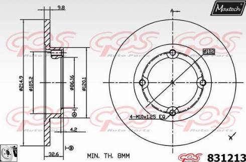 Maxtech 831213.0080 - Kočioni disk www.molydon.hr