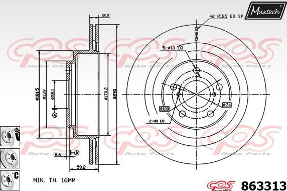 Maxtech 831213 - Kočioni disk www.molydon.hr