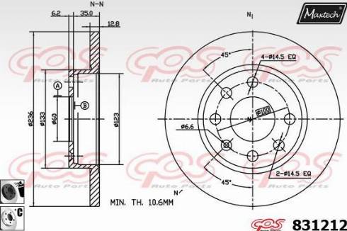 Maxtech 831212.6060 - Kočioni disk www.molydon.hr