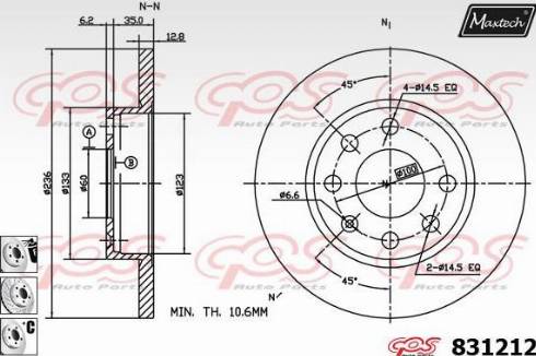 Maxtech 831212.6880 - Kočioni disk www.molydon.hr