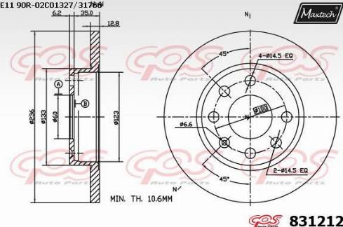 Maxtech 831212.0000 - Kočioni disk www.molydon.hr