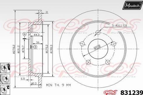 Maxtech 831239.6980 - Kočioni disk www.molydon.hr