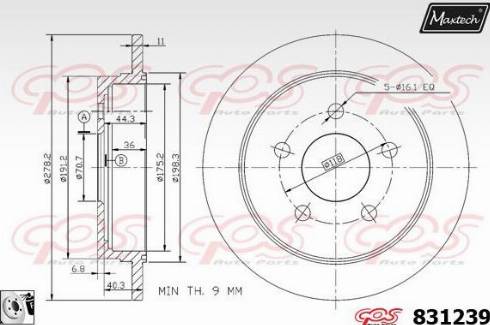 Maxtech 831239.0080 - Kočioni disk www.molydon.hr