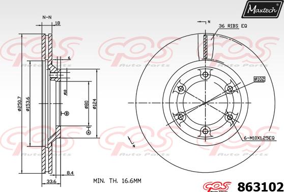 Maxtech 831239 - Kočioni disk www.molydon.hr