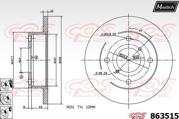 Maxtech 831275 - Kočioni disk www.molydon.hr