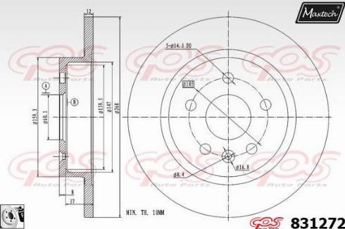 Maxtech 831272.0080 - Kočioni disk www.molydon.hr