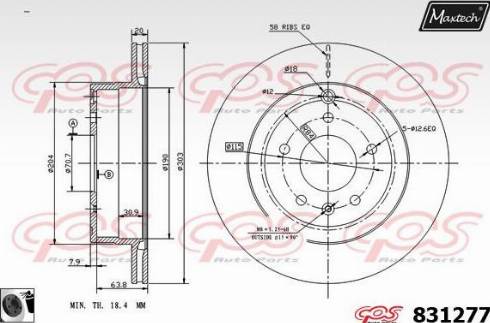 Maxtech 831277.0060 - Kočioni disk www.molydon.hr