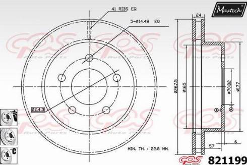 Maxtech 821199.6880 - Kočioni disk www.molydon.hr