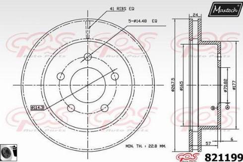 Maxtech 821199.0060 - Kočioni disk www.molydon.hr