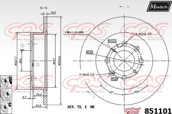 Maxtech 871153 - Kočioni disk www.molydon.hr