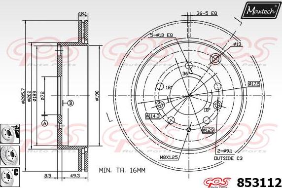 Maxtech 871161 - Kočioni disk www.molydon.hr