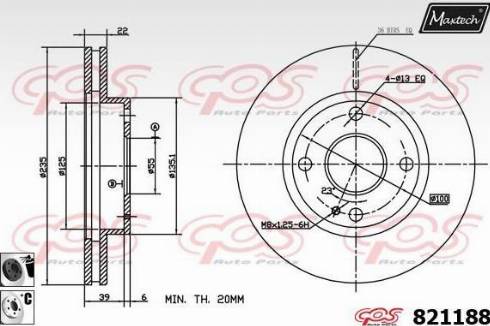 Maxtech 821188.6060 - Kočioni disk www.molydon.hr