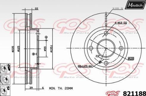 Maxtech 821188.6980 - Kočioni disk www.molydon.hr