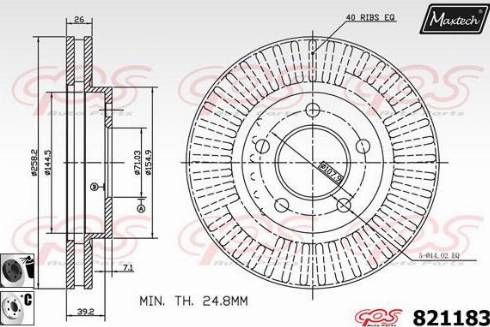 Maxtech 821183.6060 - Kočioni disk www.molydon.hr