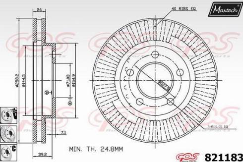 Maxtech 821183.6880 - Kočioni disk www.molydon.hr