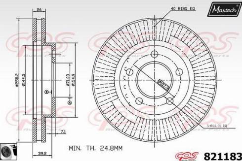 Maxtech 821183.0060 - Kočioni disk www.molydon.hr