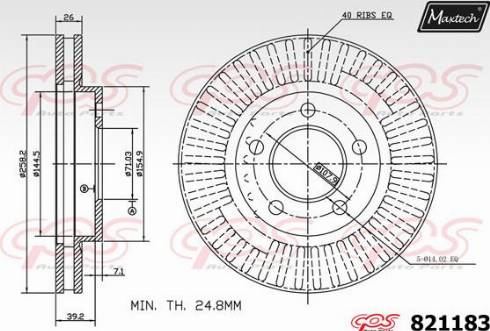 Maxtech 821183.0000 - Kočioni disk www.molydon.hr