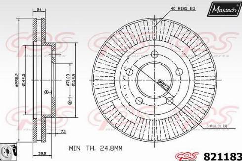 Maxtech 821183.0080 - Kočioni disk www.molydon.hr