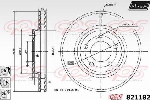 Maxtech 821182.6980 - Kočioni disk www.molydon.hr