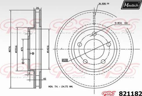 Maxtech 821182.0000 - Kočioni disk www.molydon.hr