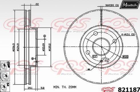 Maxtech 821187.6980 - Kočioni disk www.molydon.hr