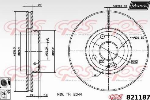 Maxtech 821187.6060 - Kočioni disk www.molydon.hr