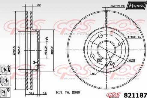 Maxtech 821187.6880 - Kočioni disk www.molydon.hr