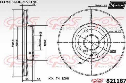 Maxtech 821187.0000 - Kočioni disk www.molydon.hr