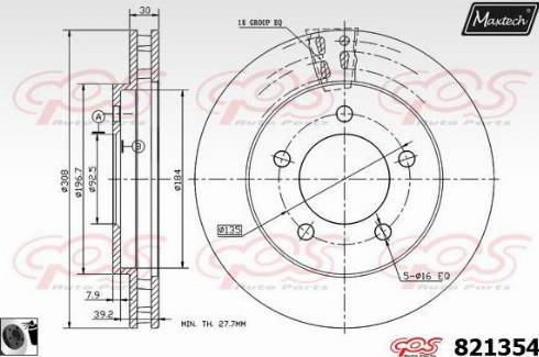 Maxtech 821354.0060 - Kočioni disk www.molydon.hr