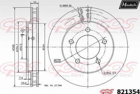 Maxtech 821354.0000 - Kočioni disk www.molydon.hr