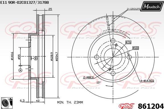 Maxtech 821354 - Kočioni disk www.molydon.hr