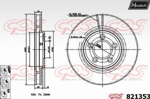 Maxtech 821353.6980 - Kočioni disk www.molydon.hr