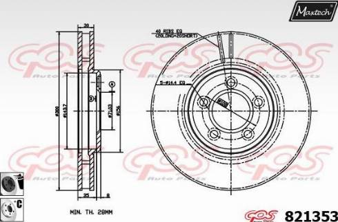 Maxtech 821353.6060 - Kočioni disk www.molydon.hr