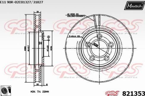 Maxtech 821353.0060 - Kočioni disk www.molydon.hr