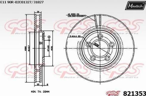 Maxtech 821353.0000 - Kočioni disk www.molydon.hr