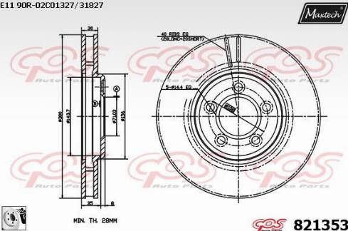 Maxtech 821353.0080 - Kočioni disk www.molydon.hr