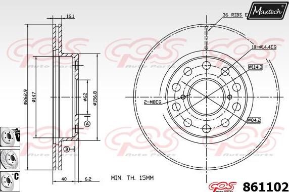 Maxtech 871514 - Kočioni disk www.molydon.hr