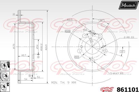 Maxtech 865508 - Kočioni disk www.molydon.hr