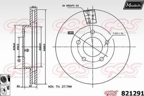 Maxtech 821291.6060 - Kočioni disk www.molydon.hr