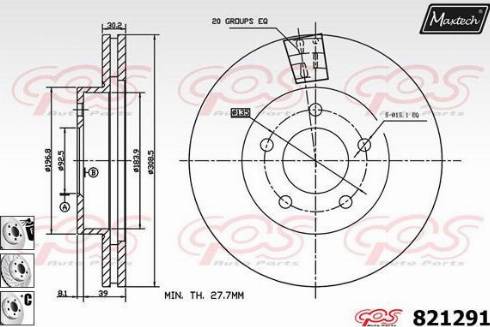 Maxtech 821291.6880 - Kočioni disk www.molydon.hr