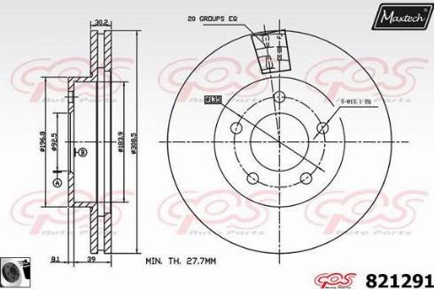 Maxtech 821291.0060 - Kočioni disk www.molydon.hr